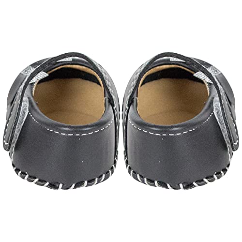 Image of Neska Moda Baby Girls Synthetic Leather Hook & Loop Loafer Booties /Shoes For 6 To 12 Months -BT908