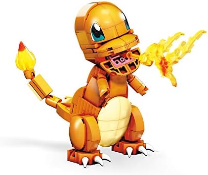 MEGA Construx Pokemon Charmander Building Set with Compatible Bricks and Pieces and Poke Ball, Toy Gift Set for Ages 10 +, GKY96