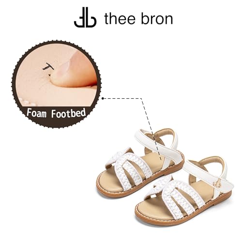 Image of Girls Gladiator Sandals with Adjustable Buckle Comfy Ankle Strappy Flat Shoes