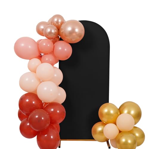 Peomeise 6.6FT Wedding Arch Cover，Black Arch Backdrop Cover Stretchy Spandex Backdrop Stand Covers for Birthday Party Ceremony Banquet Decor(79.2" L x 39.6" W) by Peomeise - Used condition - US$12.94