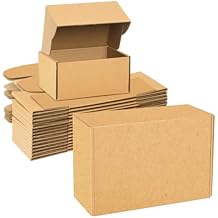 Shipping Boxes 6x4x3 inches Set of 25, Small Mailing Boxes Brown Cardboard Corrugated Mailer Boxes for Mailing Small Business Packing Gifts