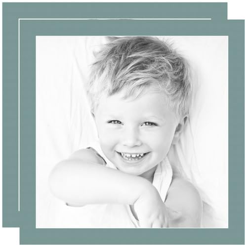 20x20 Splash/Nile Green Custom Mat for Picture Frame with 16x16 Opening Size (Mat Only, Frame NOT Included) - 2 Pack