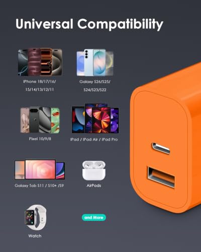 Image of [2 Pack] 20W USB C Charger Block Fast Charging Multiport Adapter