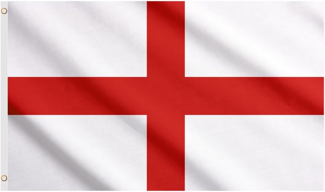 Second Ave Gift Company England Flag 5ft X 3ft Large Double Sided With Brass Eyelets English World Cup Euros St Geroge's Flag