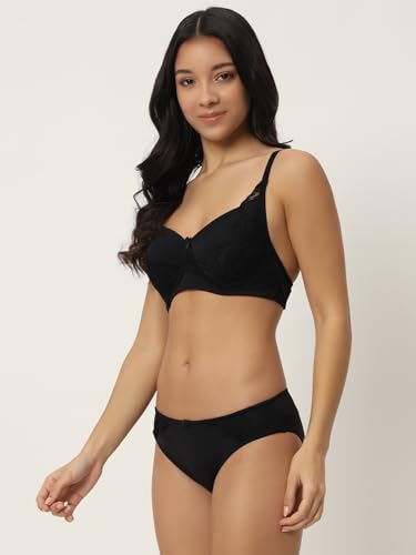 Image of Full Coverage Comfortable Wireless Padded Bra and Hot Panty Set for Women's and Girls