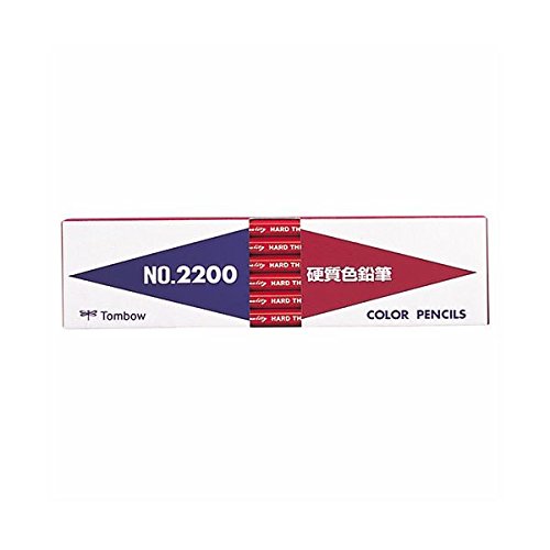 Amazon | トンボ鉛筆 硬質色鉛筆 赤 2200-25 1箱(12本) ×4セット