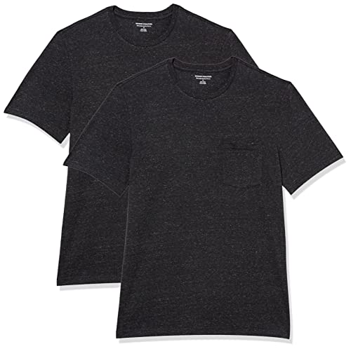 Image of Amazon Essentials Men's Short-Sleeve Crewneck Pocket T-Shirts, Pack of 2