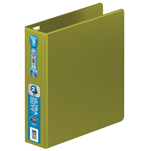 Wilson Jones Ultra Duty D-Ring Binder with Extra Durable Hinge, 1.5-Inch, Army Green (W876-34-384)
