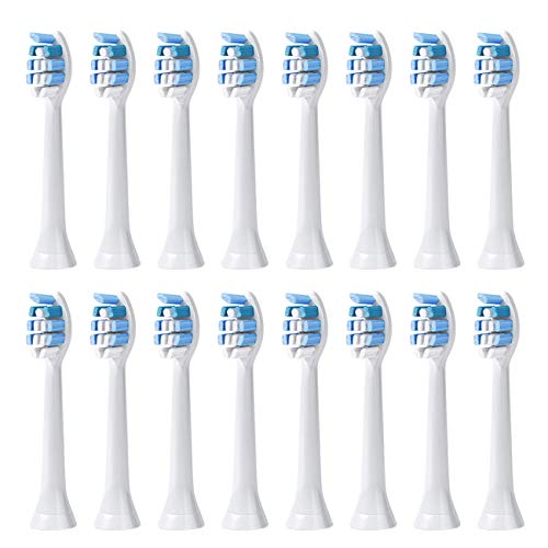 Replacement Toothbrush Heads for Philips Sonicare,16 Pack Replacement Brush Heads Compatible with Philips Sonicare DiamondClean, HealthWhite, Series 2,Series 3, FlexCare, EasyClean Electric Toothbrush