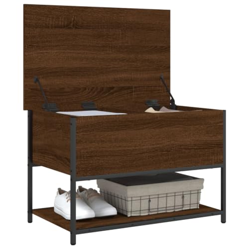 Banc de rangement en chêne marron pour optimiser l'espace - 6