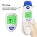 QQcute Digital Infrared Forehead Thermometer More Accurate Medical Fever Body Basal, Blue, 80 Gram
