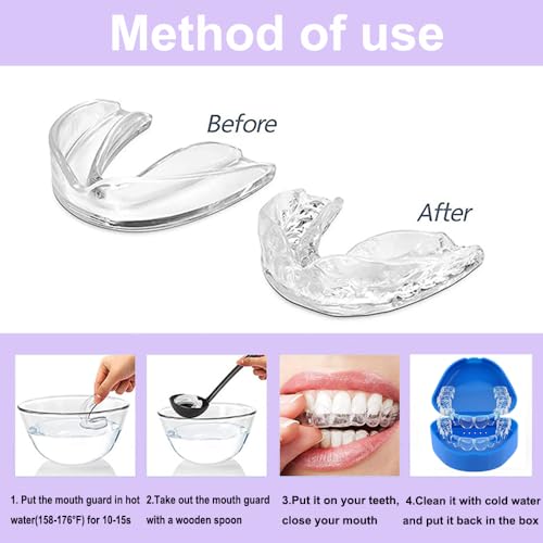 image for AUGANIMI Mouth Guard for Grinding Teeth at Night,8 Pack Night Guards f