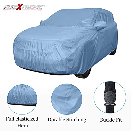 Image of Allextreme HCP5001 Car Body Cover Compatible with Hyundai Creta Custom Fit Dustproof UV Heat Resistant Indoor Outdoor Body Protection (Blue with Mirror)
