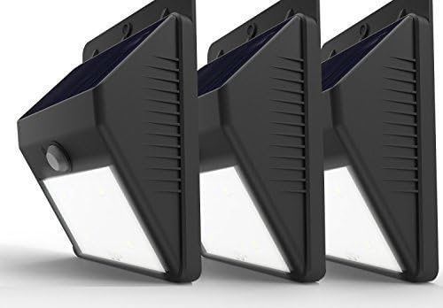 Solar Lights, Lampat Garden Waterproof Wireless Motion Sensor Light Outdoor Yard Deck Auto On/Off 3 pack