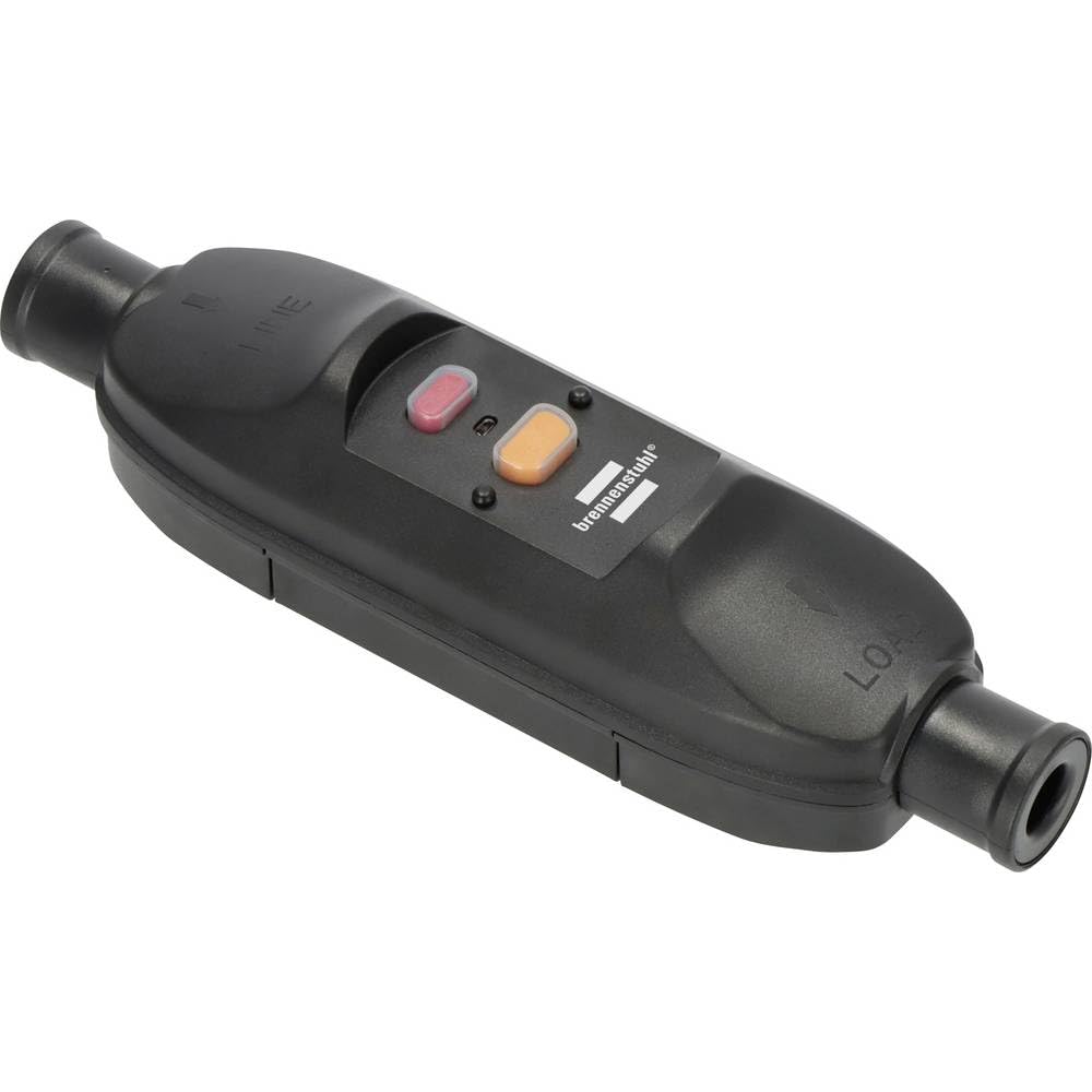 Brennenstuhl PRCD Disjoncteur personnel mobile BDI-Z 1 10 IP66 pour montage par câble (avec disjoncteur différentiel extérieur 10mA, arrêt bipolaire)