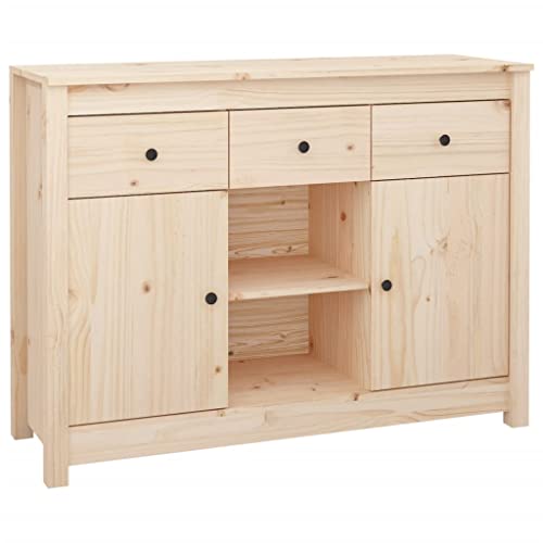 vidaXL Buffet Armoire de Rangement Organisateur de Maison Armoire de Salon Meuble de Salle de Séjour Intérieur 100x35x74,5 cm Bois Massif de Pin