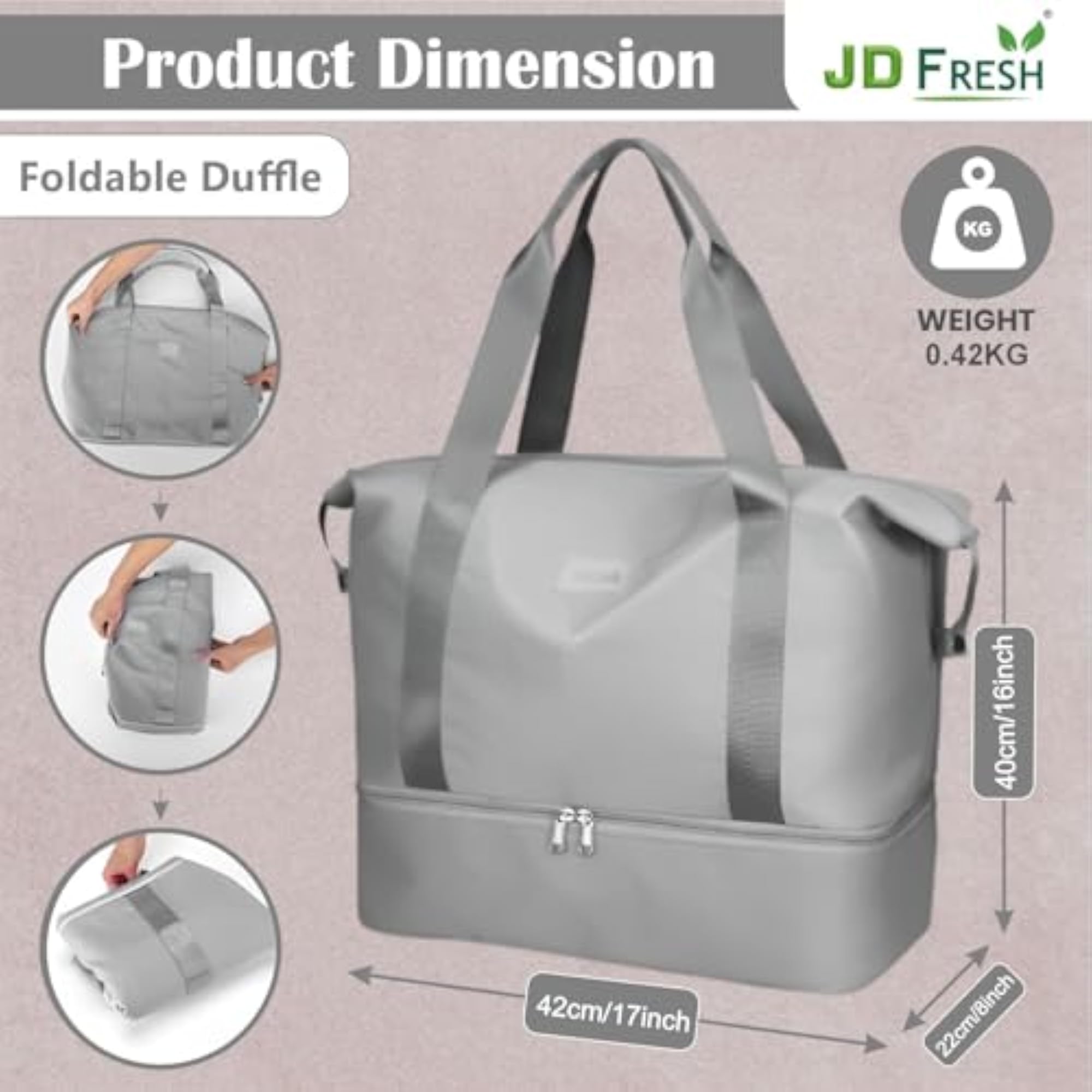 Nylon Duffle Bags, Convertible Travel Luggage for Men