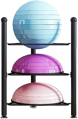 Half Balance Ball Storage Rack - 3/5/6/7 Tier Home Gym Organizer for Exercise Bosu, Slam, Medicine Balls & Fitness Equipment - Durable Floor Stand for Optimal Workout Storage