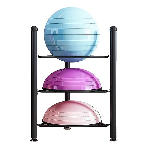 Supporto portaoggetti per Half Balance Ball - Supporto da Pavimento a 3/5/6/7 Livelli per Palestra Domestica, Attrezzature per Esercizi, Bosu, Slam, Palle da Bowling e Palle mediche - Soluzione durev