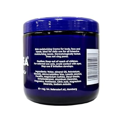 NIVEA Rich Moisturizing Body Cream, 13.5 oz Glass Jar (Pack of 2)