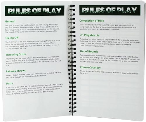 CardNoter Disc Golf Scorekeeper Notebook, 110 Rounds for 6 Players, Wire Bound