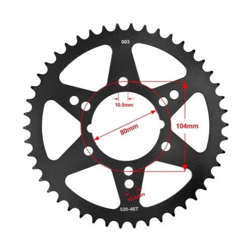 Piñón de motocicleta 520 duradero kit corona 15T 46T de alta resistencia para Vulcan EN650 4