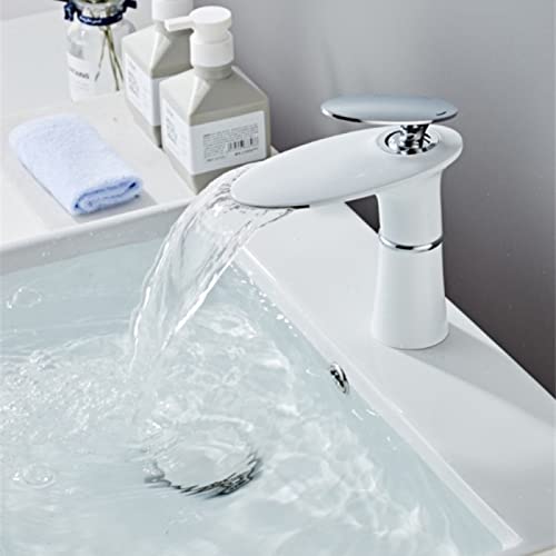 Robinet de Salle de Bain Chaud et Froid Anti-traces Laiton