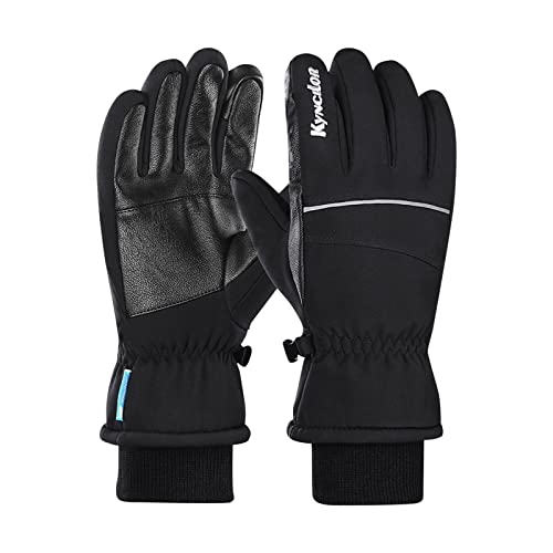 Men's Waterproof Ski Gloves Winter Fleece Lined Mittens Outdoor Windproof Full Finger Gloves (Xl, Xl) #TOP27