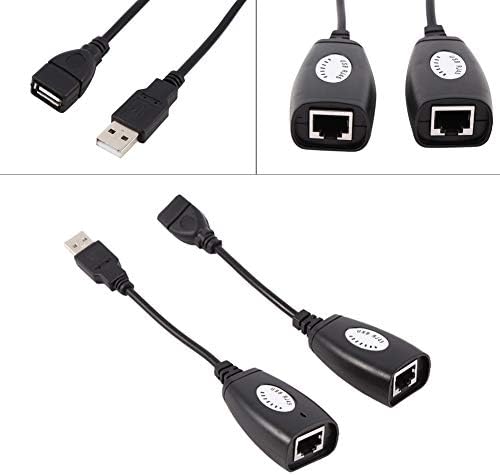 USB to RJ45 Extension Cable, USB to Rj45 Extension Cable Connector, USB over Rj45 Extender Network Extender over Cat5 RJ45 Cat6