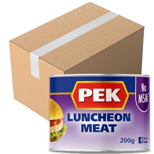 PEK Pork Luncheon Meat 200g – Ready To Eat Tinned Meat For Quick Sandwiches & Meals (Pack of 12)