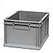 Produktbild Euroboxen Eurokiste Eurokasten Eurobehälter - 400 x 300 x 220 mm - Griffmulde grau - Eurokisten Eurobox Lagerbox Lagerboxen Lagerkiste Lagerkisten