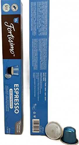 Cápsulas de Café, Espresso Descafeinado em Alumínio, Compatível com a Máquina Nespresso, Contém 10 C