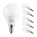 Kakanuo LED Light Bulbs Candelabra Base 60W Equivalent,E12 Base Warm White 2700K Candle Light, E12 LED Bulbs for Ceiling Fan Decorative G45 LED Globe Bulbs,Non-Dimmable,6 Pack