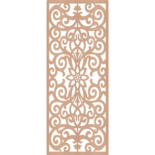 Image of Buel Decorative Pierced Fretwork Wood Wall Panels, 17 3 /8 inchW x 44 3 /8 inchH x 1 /4 inchT, Alder