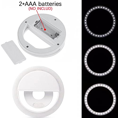 JSJJAUJ Dreibein-Stative Stativ Selfie Ring Lichtstativ mit Cliphalter Remote Shutter (Color : Black Tripod) – Bild 8