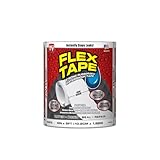 Flex Tape, Original Thick Flexible Rubberized Waterproof Tape - Seal and Patch Leaks, Works Underwater, Indoor Outdoor - Home RV Roof Plumbing and Pool Repairs, White, 4 in x 5 ft, Pack of 1