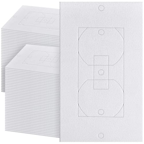 Tondiamo 100 Pcs Outlet Insulation and Draft Sealers Foam Insulation Pads Electrical Outlet Light Switch Covers Wall Gasket (White)