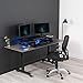VIVO 42 inch Electric Height Adjustable Stand Up Desk Converter, VE Series, Sit to Stand Tabletop Dual Monitor Riser with USB Port, Black, DESK-V000VLE