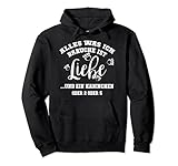 Alles was ich brauche ist Liebe und Kaninchen Pullover Hoodie