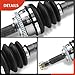 A-Premium Pair (2) Front CV Axle Shaft Assembly Compatible with Dodge Attitude & Hyundai Accent 2006-2011 & Kia Rio 2006-2012, Rio5, L4 1.4L 1.6L, Automatic Transmission, Driver and Passenger Side