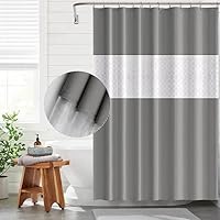 NYMB - Tenda da doccia in tessuto impermeabile, set di accessori per il bagno, ganci inclusi, 170 x 170 cm (multi1