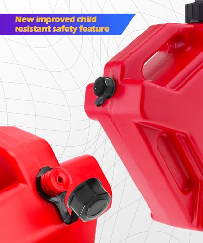SCUARI 2PCS Gas Can Vent Caps, Black, PP Material, Universal Fit, Modern Style, Twist-On Closure, Suitable for Most Standard Gas/Diesel/Water Tanks