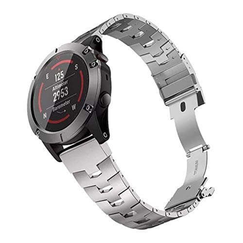 Bracelet montre Garmin Enduro en titane, sangle 26mm acier pour Fenix 5X Plus et 7X