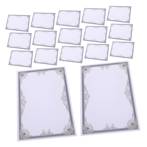 UTHCLO 50 Sheets Printable Blank Honor Certificate Paper Award Diploma Inner Paper Writable Parchment Stock Vertical Horizontal Use Portable for Printer