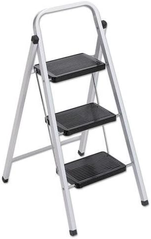 DAVIDSON LADDER, INC. QS3 Quick Step Steel 3-Step Folding Stool, 17"w x 24 1/4" Spread x 40"h (L436203)