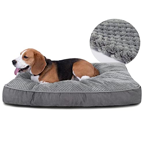 Miguel Soft Plush Faux Fur Pet Pillow Mat Bed For Large Medium Dogs, Water Resistant/Proof Insert Liner Dog Pillow With Washable Removable Cover Large Dog Up To 75Lbs Comfy Pet Crate Bed 36 In #TOP4