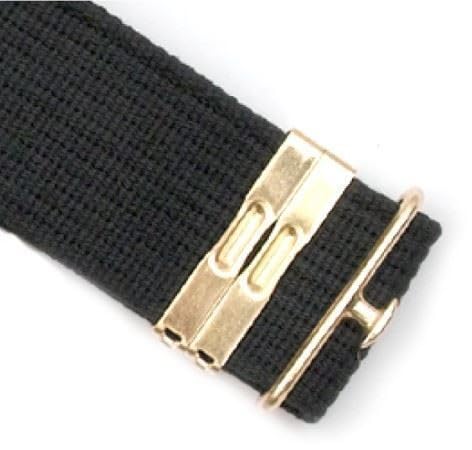 Pistol Belt, BLK, Brass Hardware, Adj to 52