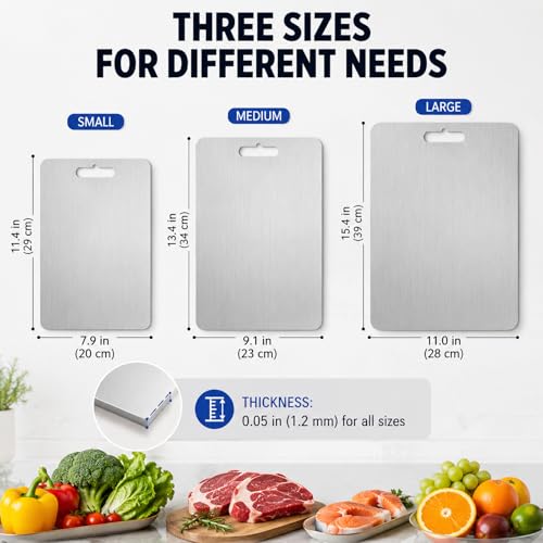 Tabla de cortar rectangular de titanio con mango miniatura 2