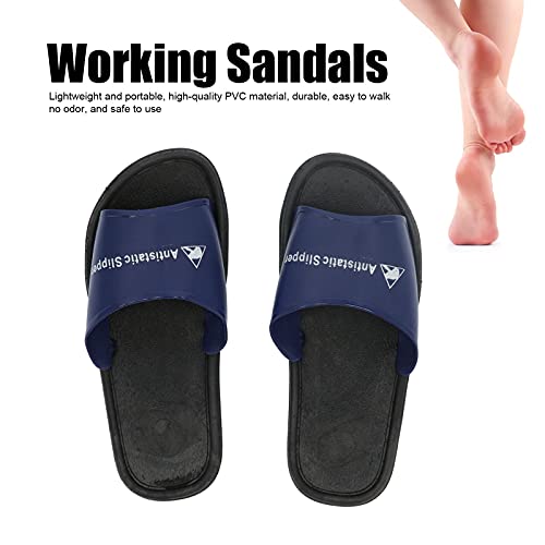 Slippers for Women and Men, AntiStatic PVC Quick Drying Non Slip Slippers DustProof Working Sandals Shoes for Home Bathroom Working Clean Room (44)3