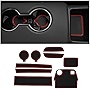 CupHolderHero fits Toyota Supra Accessories 2020-2022 Premium Custom Interior Non-Slip Anti Dust Cup Holder Inserts, Center Console Liner Mats, Door Pocket Liners 9-pc Set (Red Trim)